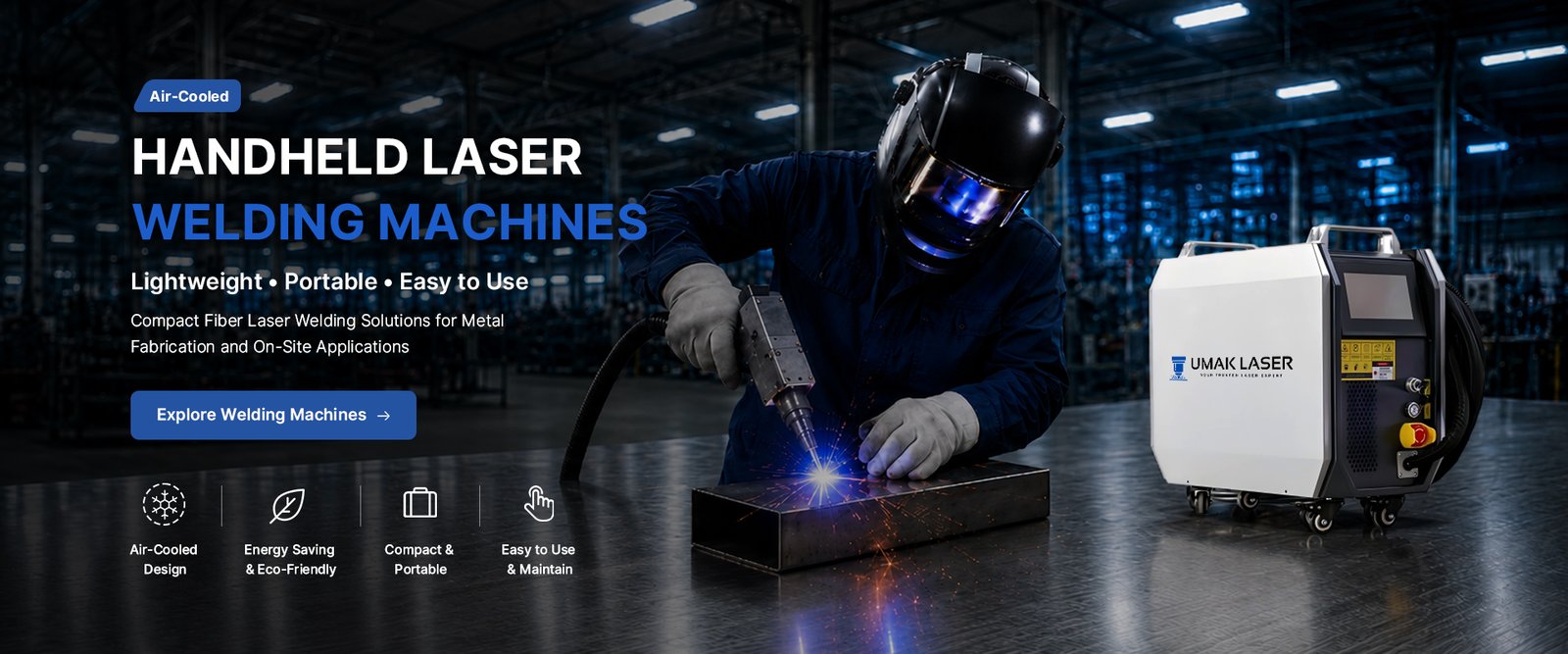 Air-cooled handheld laser welding machines